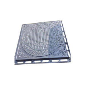 black bitumen square double seal ductile iron manhole cover