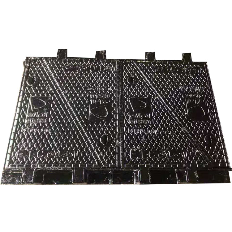 en124 d400 double triangle telecom manhole cover