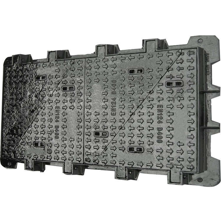 ductile cast iron en124 400kn jrc 14 square anti theft and anti water leakage manhole cover