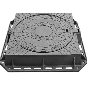 ductile cast iron square manhole cover with frame for sewer & drainage